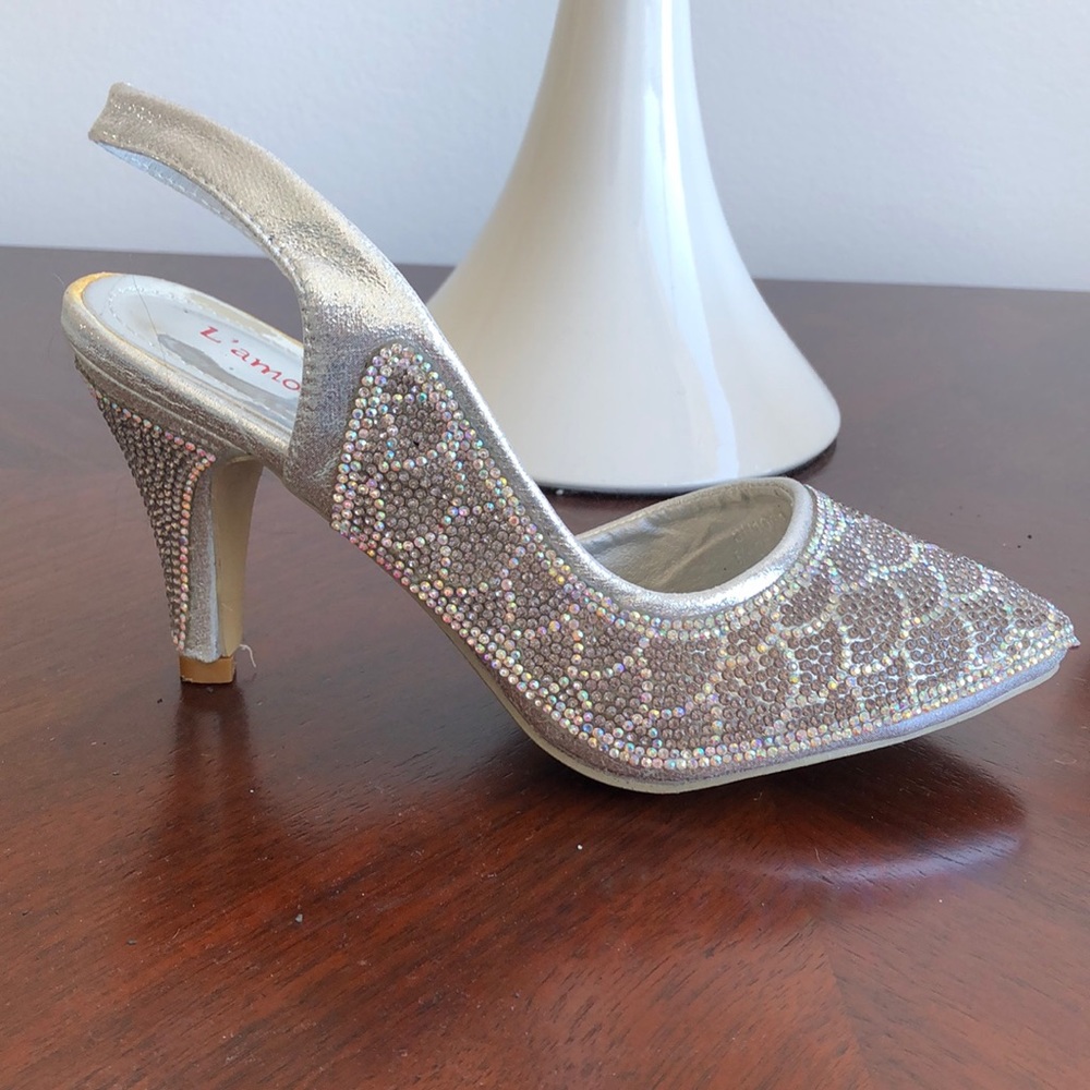 Beautiful multicoloured sparkled heels $29